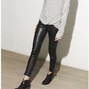 Elizabeth and James Addison Leather Moto Pants